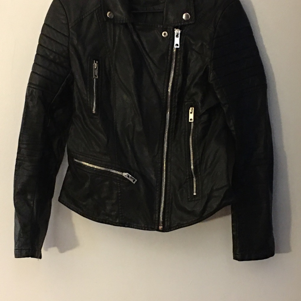 Black Moto Jacket - image 2